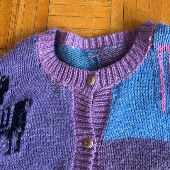 UNREAL RARE ONE OF KIND oversized wool knit sweater - Picture 5 of 6